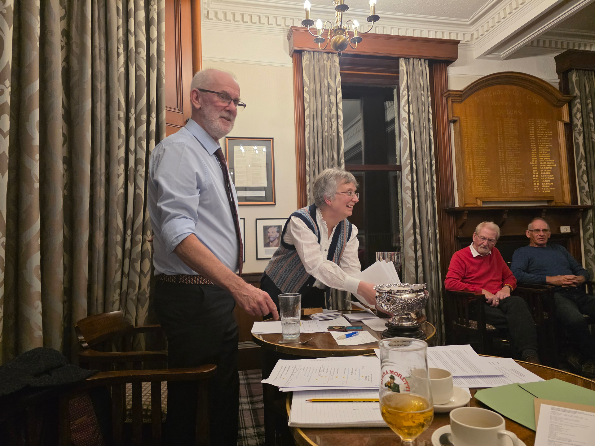 President Allan Chapman and Secretary Jane Cherry